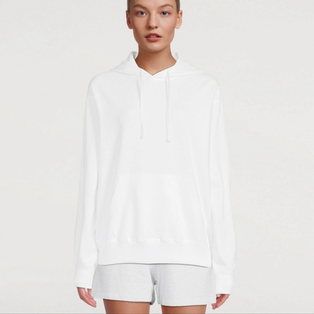 Reigning Champ Women's Relaxed Lightweight Terry Hoodie White Size XS